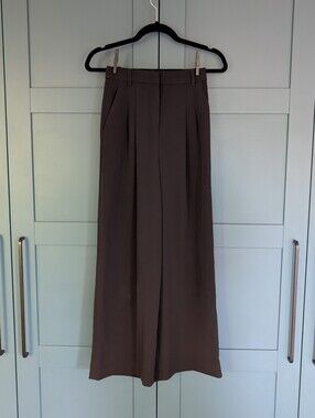 H&M Wide Leg Dress Pants | Size 0 (EU 32) | Black